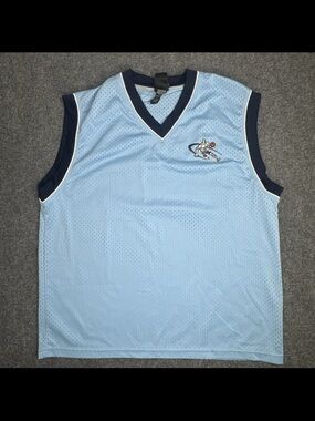 And1 Light Blue and Navy Mesh Basketball Jersey